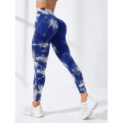 Women's High Waist Tie-Dye Yoga Leggings in 26 Colors