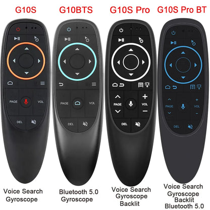 G10S Universal Voice Remote Control 2.4G Wireless Backlit IR Learning with Gyroscope Air Mouse Control for Android TV PC