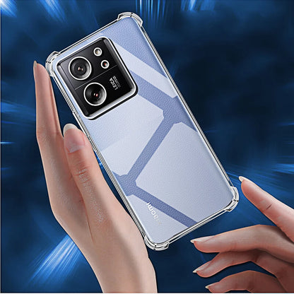 Shockproof Phone Case for Xiaomi 13T Pro  – Transparent Clear Silicone Soft  T Back Cover For POCO X6 Pro