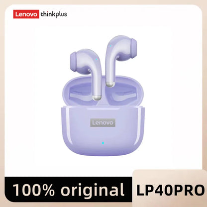 Original Lenovo LP40 Pro TWS hörlurar trådlösa Bluetooth 5.1 Sport brusreducerande hörlurar Touch Control 250mAH hörlurar