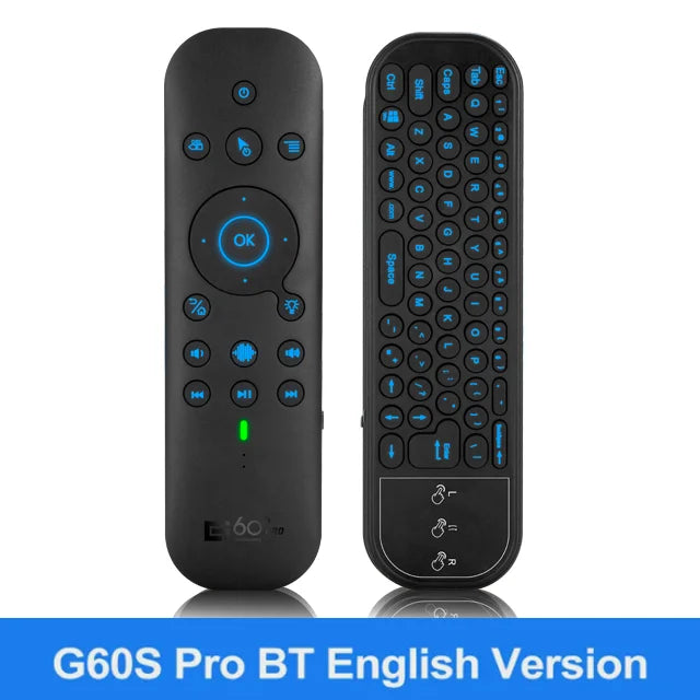 New G60S Pro BT Wireless Voice Remote Control 2.4G BT5.0 Dual Mode Air Mouse IR Learning With Backlit Light For Android TV Box