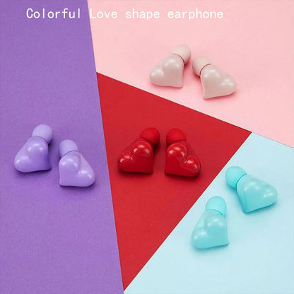 New Original Bluetooth Wireless Headphones Heart Shaped Earphones woman Earphone High Quality Heart Earbuds Girl Gift