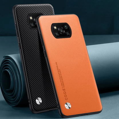 Luxury PU Leather Case for Xiaomi Poco X3 Pro, Matte Back Cover Silicone Protection for Poco X3 NFC, X3 Pro, Poco X3 Coque