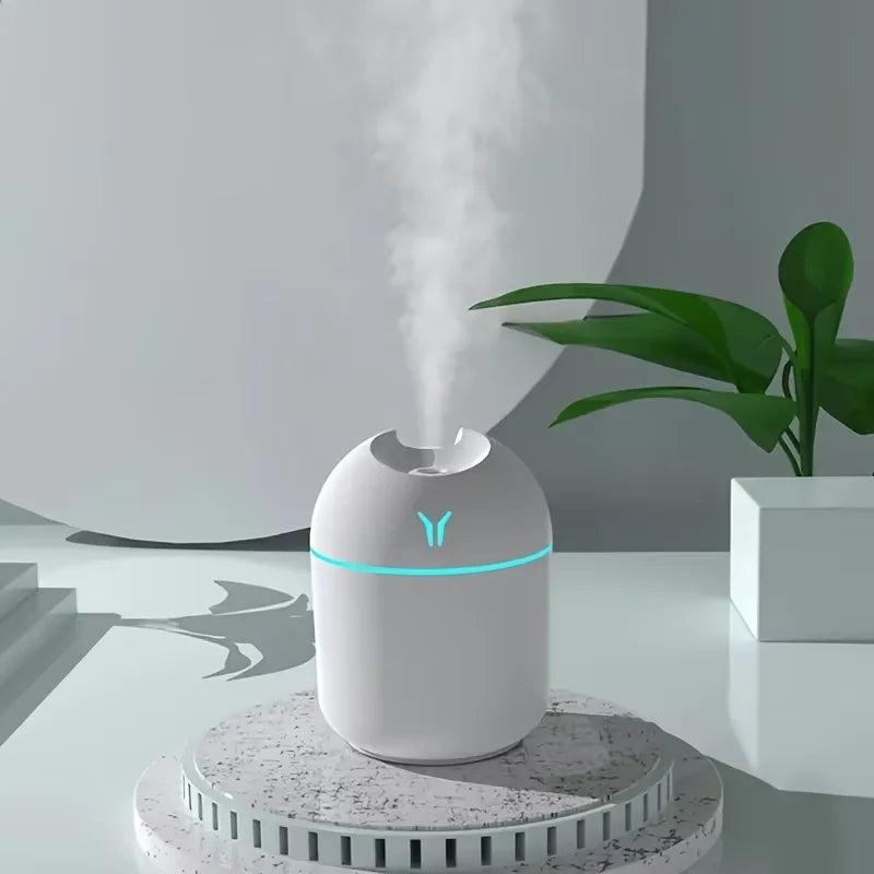 Portable USB Ultrasonic Air Humidifier – Essential Oil Diffuser and Car Purifier with LED Romantic Light