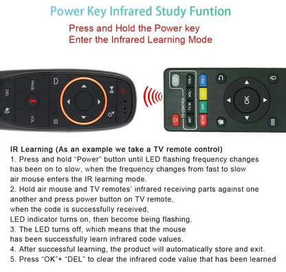 G10S Air Mouse Voice Remote Control 2.4G Wireless Gyroscope IR Learning for H96 MAX X88 PRO Android TV Box HK1