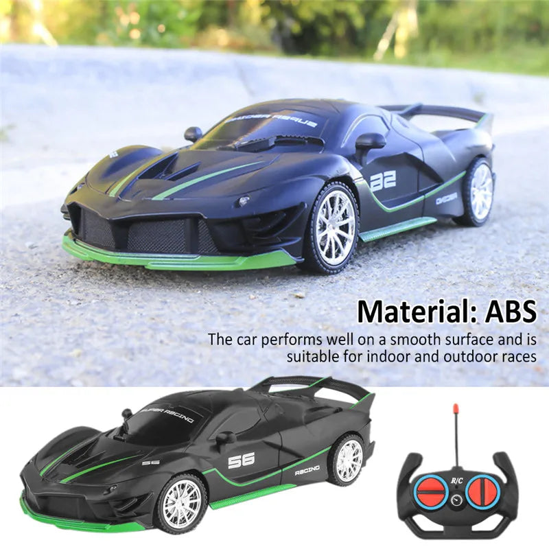 LED-ljus RC-billeksak 1/18 2.4G Radiofjärrkontroll Bilar Höghastighetssportbil Stunt Drift Racing Billeksaker För Pojkar Barn