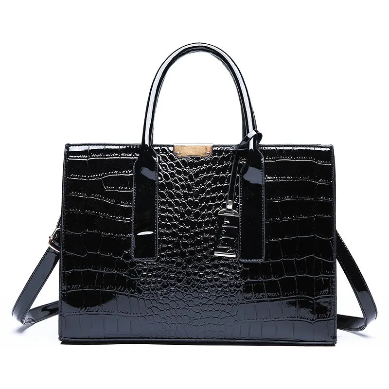 Crocodile Print Women Handbags Purse Tote Bags Adjustable Strap Top Handle Bag Large Capacity Crossbody Bags Work Travel Gift