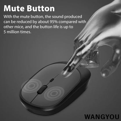 Wireless Mouse Rechargeable BT Mice Wireless Computer Mause Ergonomic Gaming Mouse for Laptop PC 1600DPI