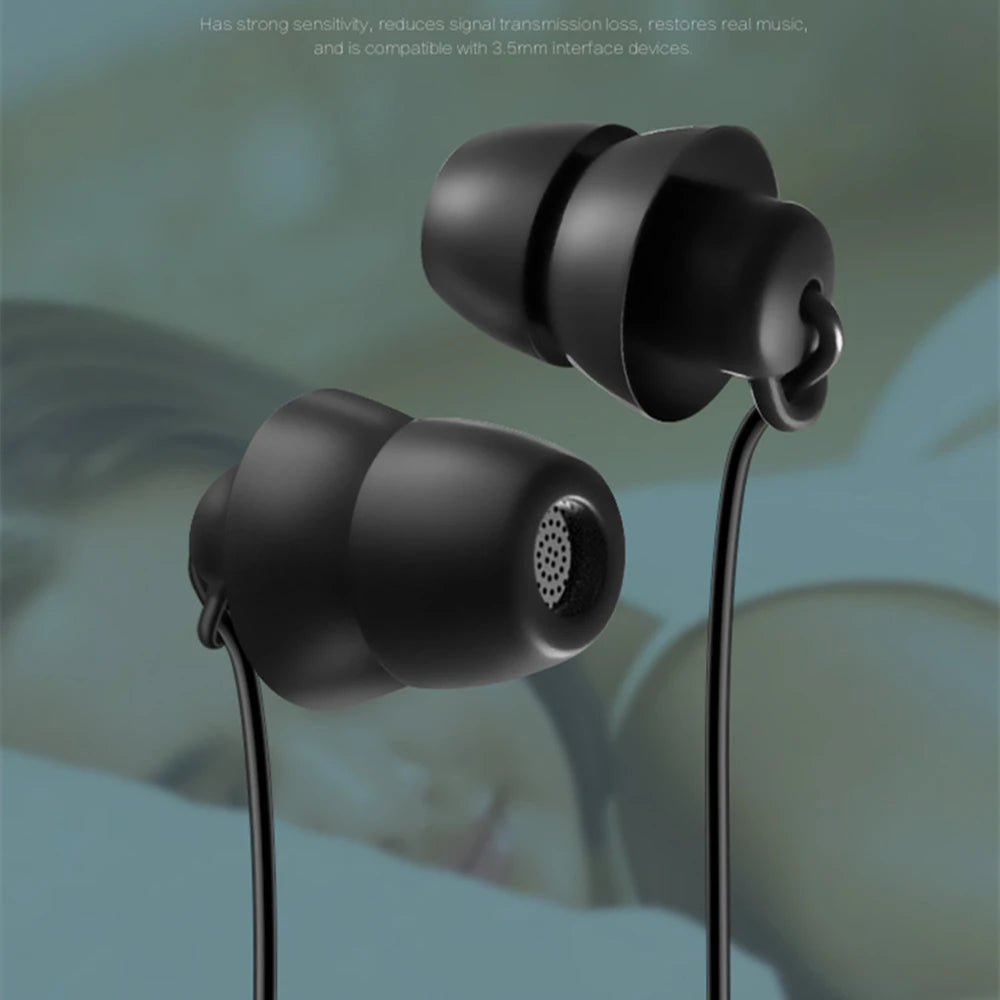 Sleep Earphone In-Ear Headset Noise Cancelling Sleeping Headphone HiFi 3.5mm Wired Headphones Mobile Phone MP3 Sleeping Earphone