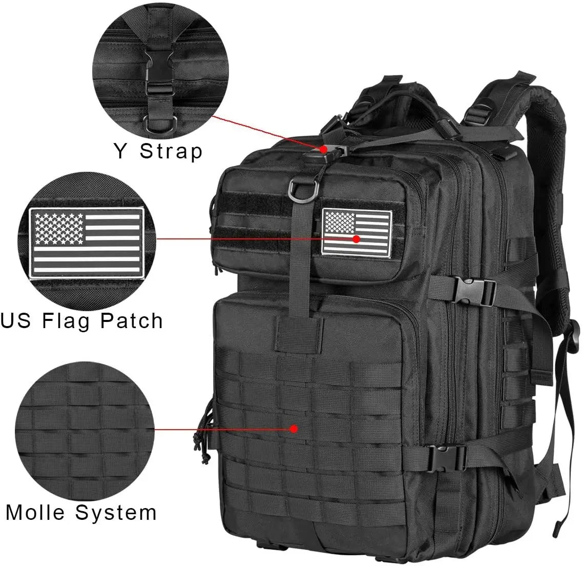 QT&QY Tactical Backpacks: 30/45L Hiking, Traveling, Survival, Trekking, Hunting