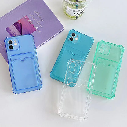 Card Bag Wallet Clear Phone Case For Xiaomi