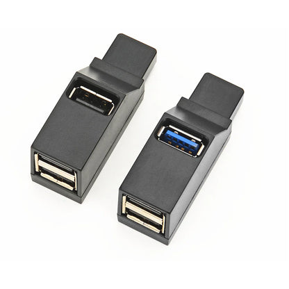 USB 3.0 HUB Adapter Extender Mini Splitter Box 1 to 3 Ports High Speed USB 2.0 For PC Laptop U Disk Card Reader