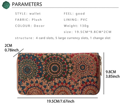 PU Leather Long Wood Grain Wallet – Large Capacity, Multi-Card Slot, Retro Style Women's Clutch