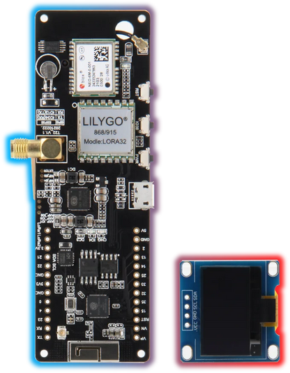 LILYGO® TTGO Meshtastic T-Beam V1.2 ESP32 LoRa 915MHz 433MHz 868MHz 923MHz WiFi BLE GPS With 0.96 inch OLED 18650 Battery Holder