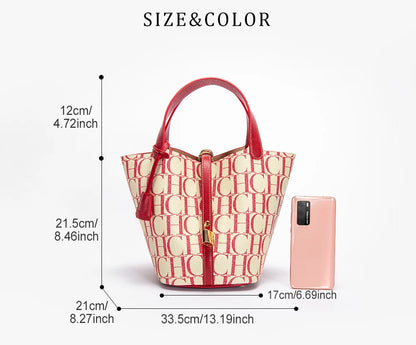 Luxury 2024 Fashion Women's Handbag – PVC Jacquard Texture, Large Capacity Shoulder Bag for Commuter and Travel