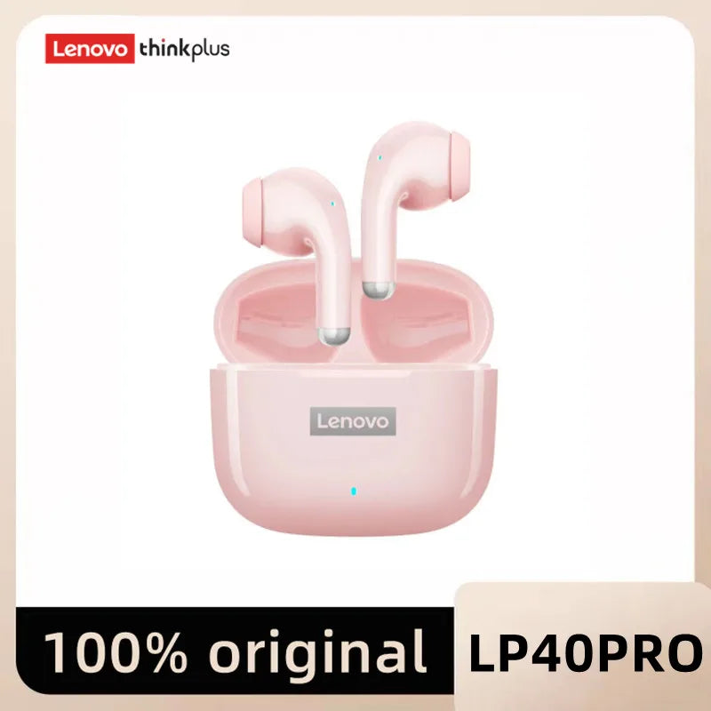 Original Lenovo LP40 Pro TWS hörlurar trådlösa Bluetooth 5.1 Sport brusreducerande hörlurar Touch Control 250mAH hörlurar