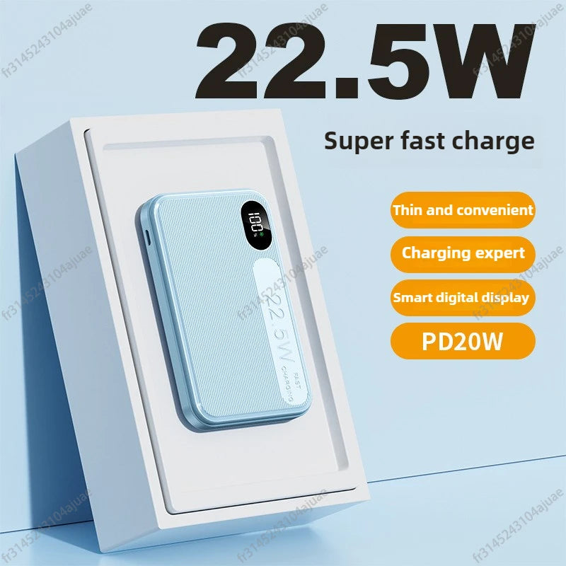 Mini Power Bank 10000mAh with Super Fast Charging PD22.5W and Digital Display