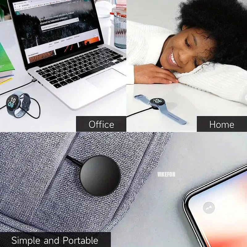 Magnetic Watch Wireless Charger For Samsung Galaxy Watch 8/7/6/5pro/5/4/3 Active 2 Portable USB Cable Fast Charging Dock Station