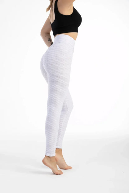 Women's High Waist Seamless Bubble Leggings with Hip Lift