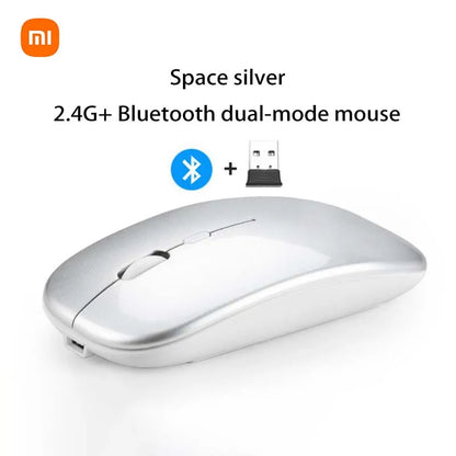 Xiaomi 2.4GHz Bluetooth Mouse Wireless USB Rechargeable Silence Ergonomics Double Model Mini