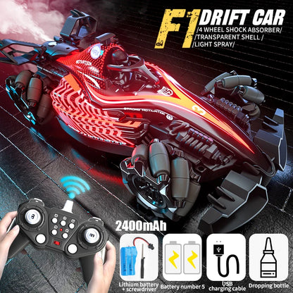 Drift RC Car Fjärrkontroll Car Racing Spray 2.4G High Speed ​​Off Road tävlingsfordon RC Boys Leksaker för barn Jul