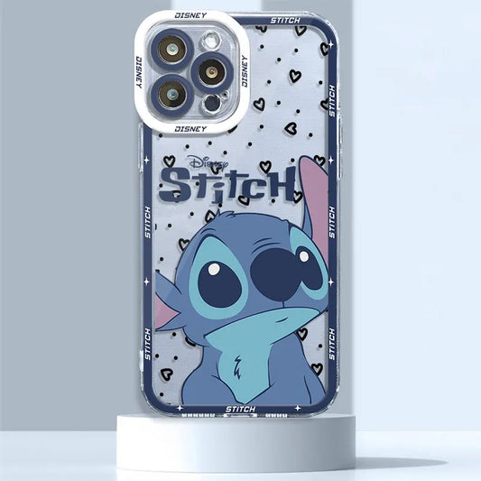 Disney Cute Stitch Cover Case för Samsung Galaxy A53 A73 A21s A52 A54 A32 A11 A33 A12 A13 A14 A34 A72 A24 A23 A42 A22