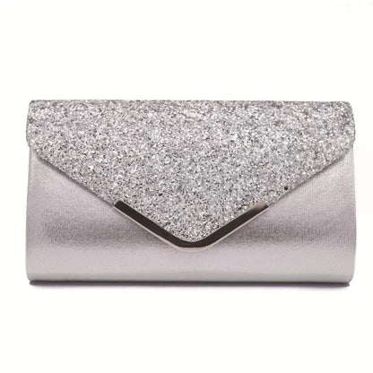 Glitter Bling Envelope Clutch – Elegant Party & Wedding Handbag for Women.