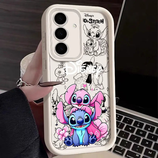 Angel And Stitch Koala Disney S24FE Phone Case For Samsung Galaxy S24 S23 S21 S20 Fe S25 Ultra S22 Plus 5G Shockproof Back Cover