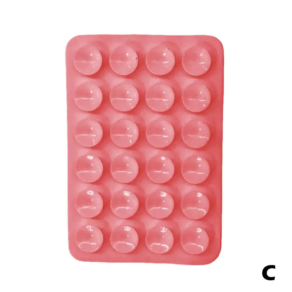 Suction Cup Wall Stand Mat – Multifunctional Silicone Leather Square Phone Case Anti-Slip Holder Mount for 2024