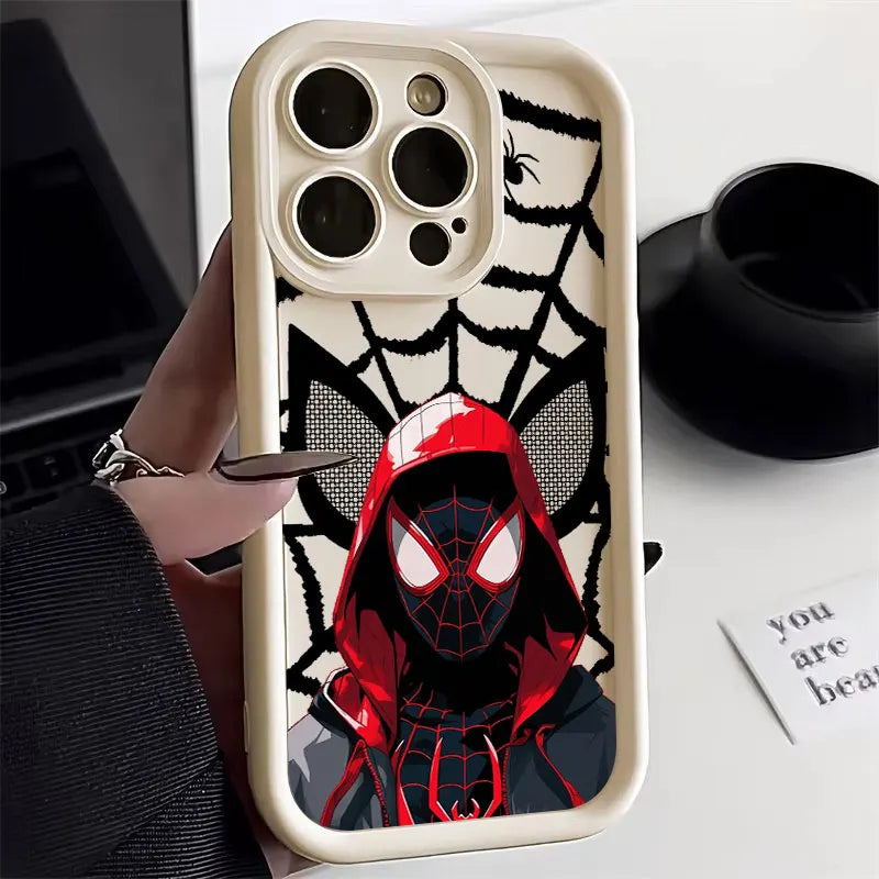 Marvel Spiderman Miles Morales Heroes Phone Case For iPhone 11 12 13 14 15 16 Pro Max X Case For iPhone 16 Plus Protective Cover