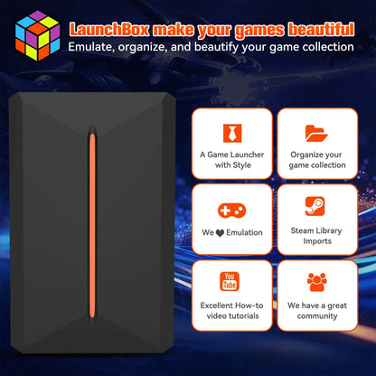 Launchbox Gaming Hard Drive Disk Retro Game Console for PS4/PS3/PS2/WiiU/Wii/N64/DC/PS1 for Win PC/Laptop With 3760+PC/3D Games