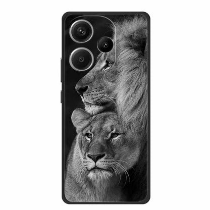 Animals Soft Silikon TPU bakstycke med Wolf Protective Bumper för Xiaomi POCO F6 5G – För POCO F6