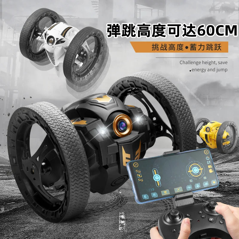 2025 New Remote Control Car Bounce Wifi With Camera Charging Stunt Dump Racing Children'S Toy Boy 2.4g Stunt Car