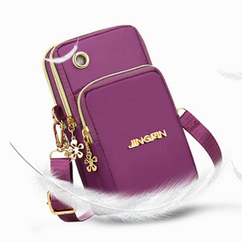 New Mobile Phone Crossbody Bags for Women – Fashion Female Shoulder Bag, Cell Phone Pouch with Headphone Plug, Large Capacity Wallet.