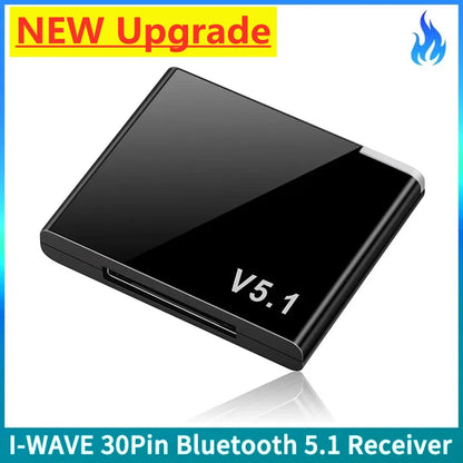 I-WAVE 30 Pin Bluetooth 5.1 Audio Receiver A2DP Music Mini Wireless Adapter För iPhone IPod 30Pin Jack Analog Högtalare