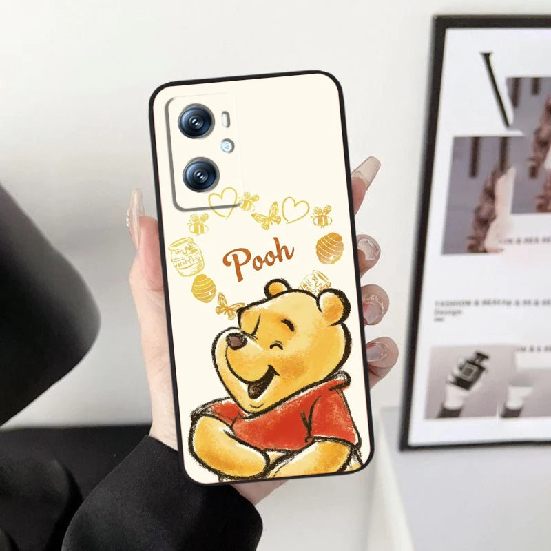 Disney Nalle Puh Fodral För OPPO: Svart TPU telefonfodral