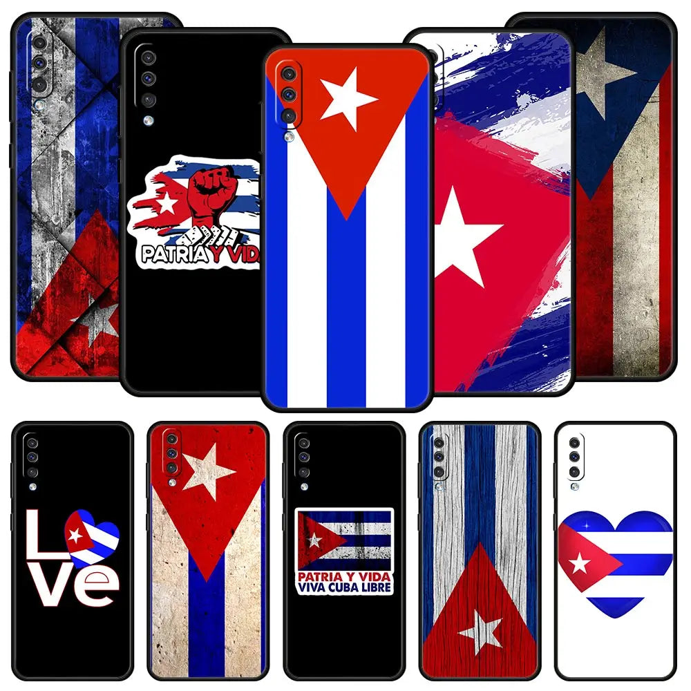 Case For Samsung Silicone Phone Cover Cuba flag Art