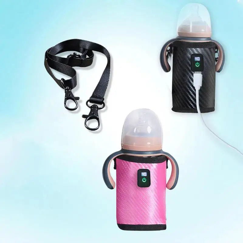 Portable Baby Bottle Warmer – Adjustable Heating Sleeve, Insulated Milk Warmer Bag