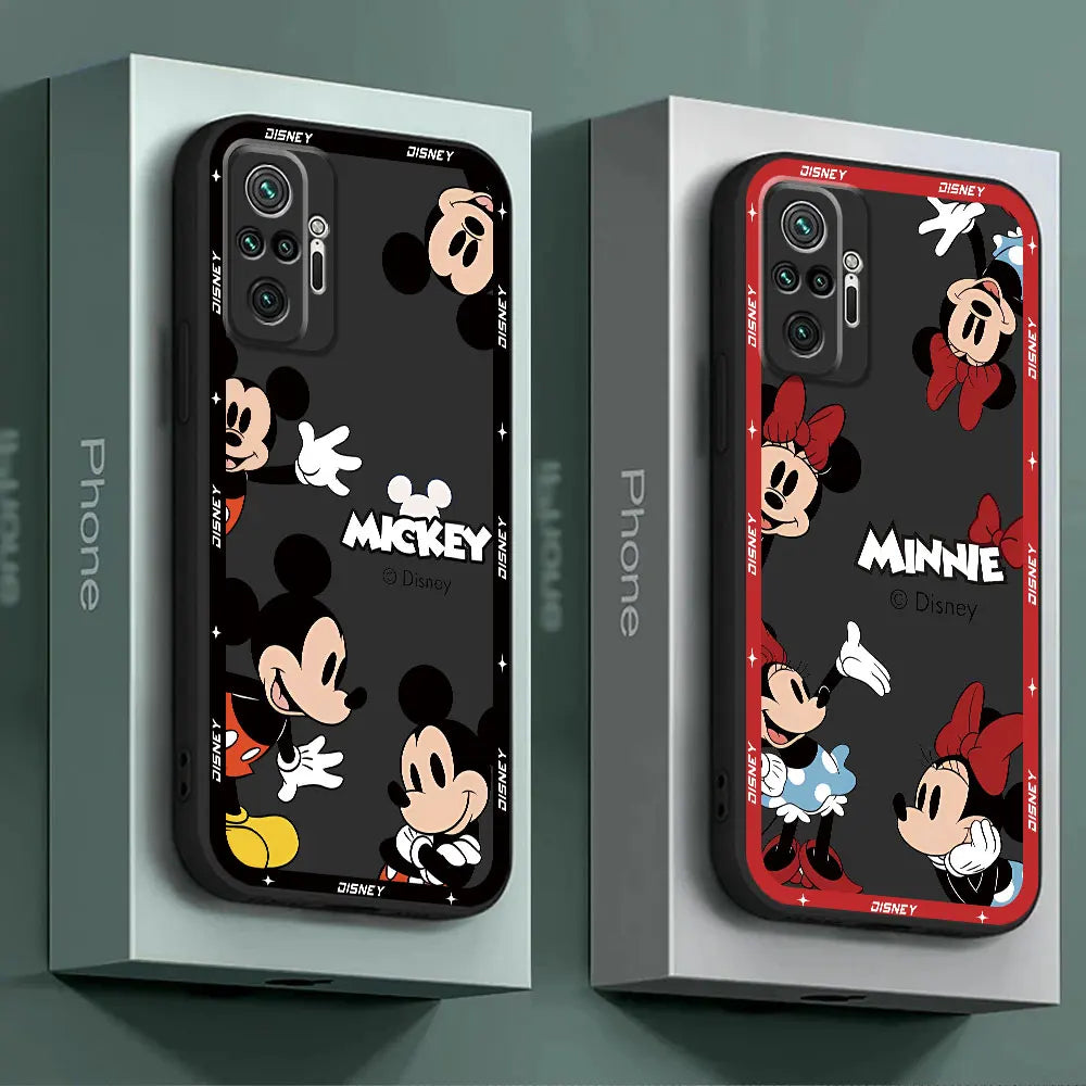 Phone Case for Redmi K40s K60 10 9 12 12C K40 Pro K50 Gaming 9A 9C A2 A1 Plus 10A 10C Silicone Disney Mickey Minnie Mouse Cover