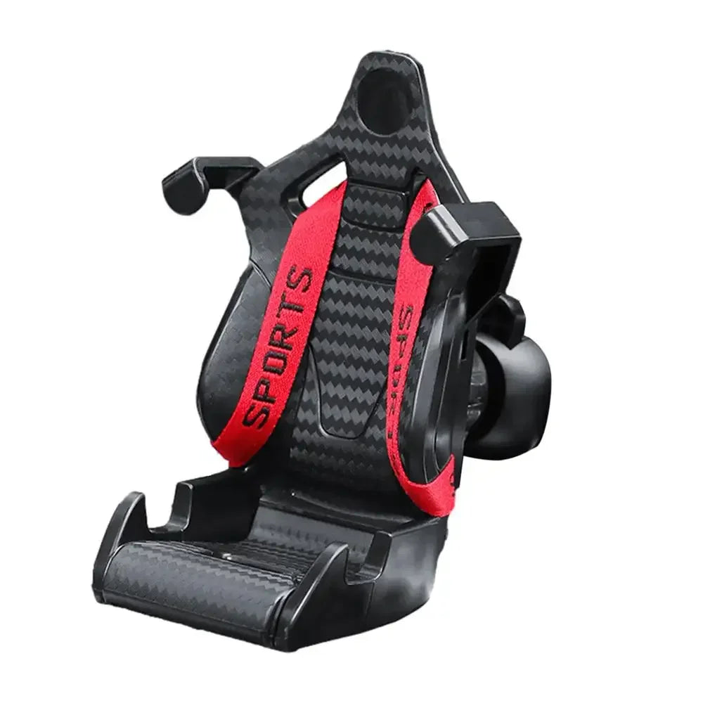 360° Carbon Fiber Racing Seat Biltelefonfäste – Universal Air Vent GPS-stöd