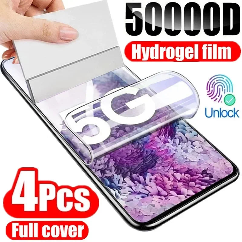 4st hydrogelfilm för Samsung Galaxy S20 S22 S21 Ultra S10 S9 S8 Plus FE skärmskydd för Samsung Note 20 10 9 8 Plus S23U