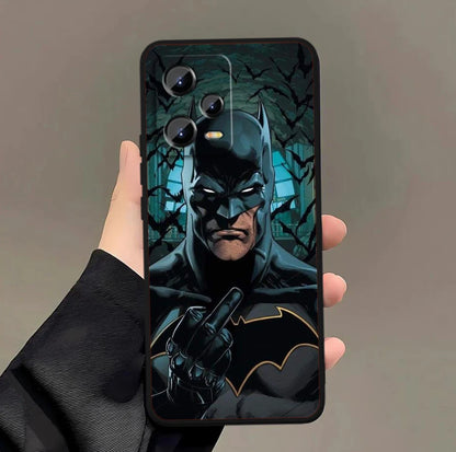 B-Batman Cartoon Cute Phone Case – Universal Black Cover för Xiaomi Redmi