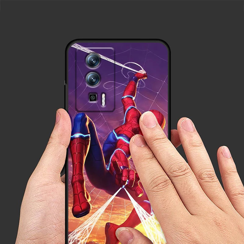 Marvel Avengers Spider-Man-fodral för Xiaomi: Svart TPU-telefonfodral