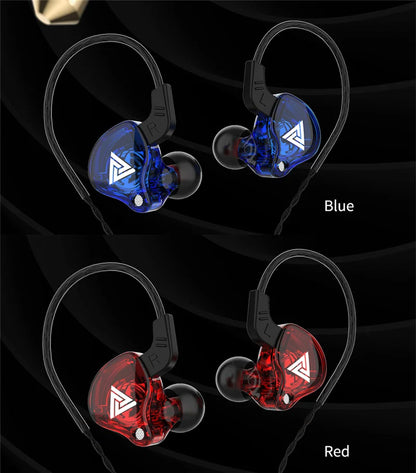 Original QKZ AK6 Koppardrivrutin HiFi Trådbundna hörlurar 3,5MM Race Sport Hörlurar Bas Stereo Headset Musik Öronsnäckor In Ear Med Mic