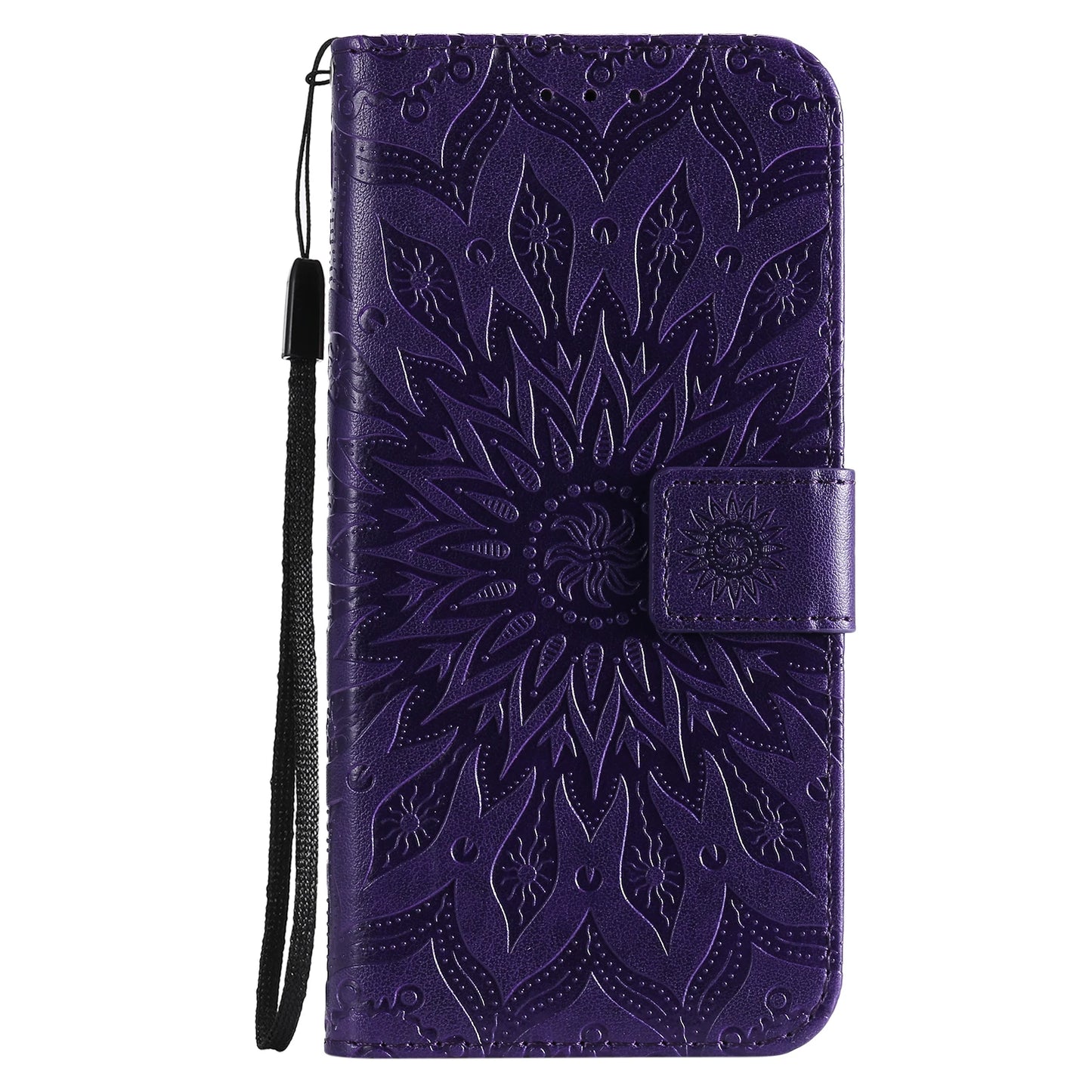 Purple Leather Phone Book Cover Flower Honor   5 6 70 80 90 100 10 50 200 Lite 20 30 Pro 5G