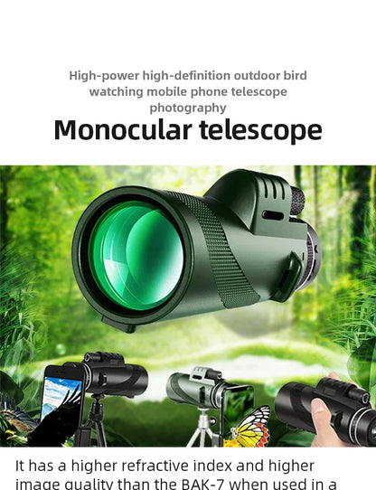 Portable Zoom HD 5000M Telescope Folding Long Distance Mini Powerful Telescope for Hunting Sports Outdoor Camping Travel