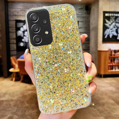 Shiny Glitter Silicone Soft Back Case For Samsung Galaxy