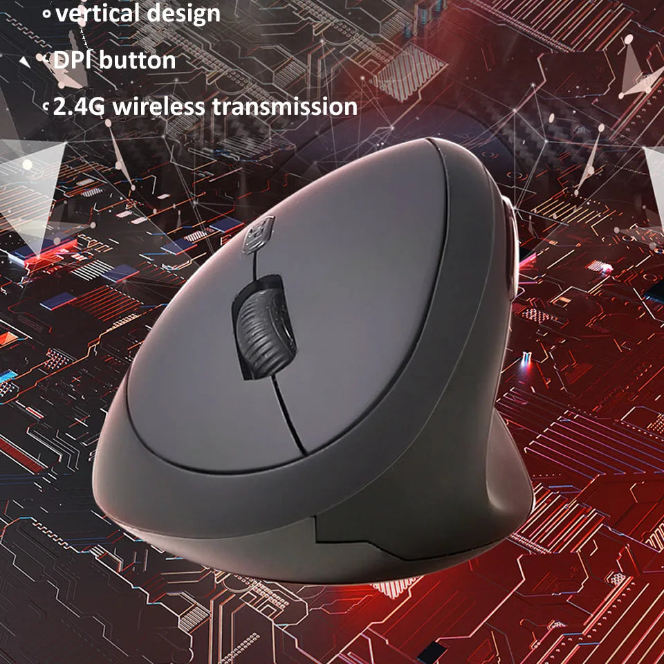 Rxi 2.4G trådlös vertikal mus Ergonomisk USB-mus 1600DPI Kontorsmöss Rosa 6D Mini Silent Gamer Maus för dator Bärbar PC