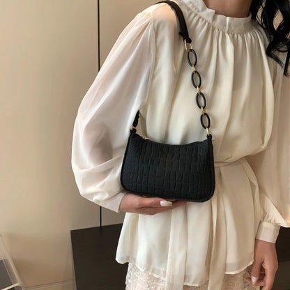 Felt Shoulder Bags for Women – Women's Subaxillary Bag Design, Advanced Texture, Armpit Handbags, Purses, Crescent Saddle Bag.