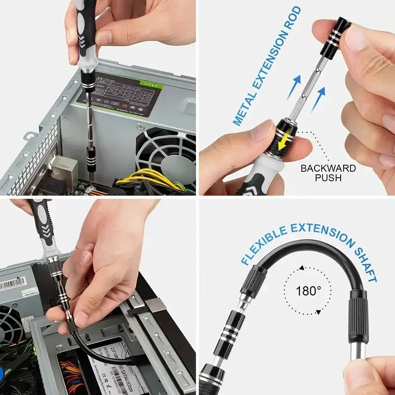 Electronics Screwdriver Set 115 in 1 Precision Screwdriver Tools Nut Driver Professional Magnetic Repair Tools Laptop Repair